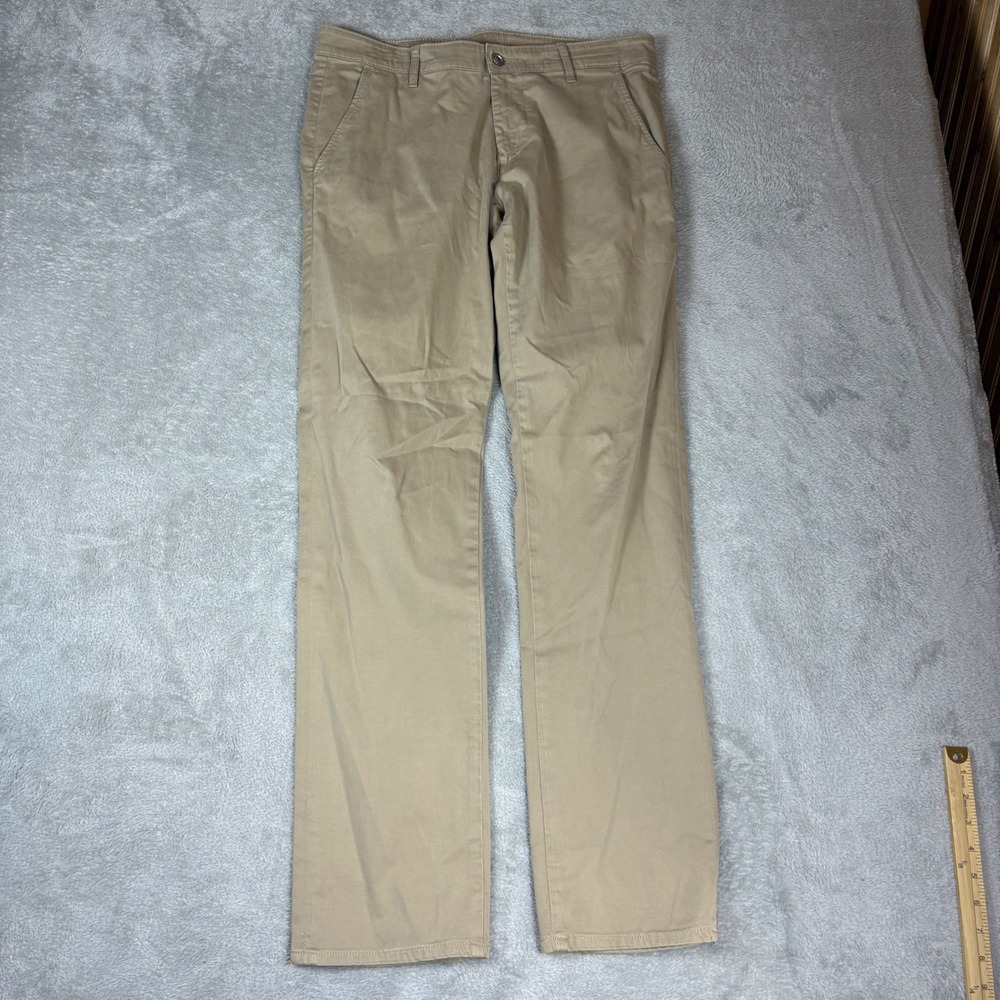 AG Pants Mens 31R (Fits 36x34) The Lux Khaki Tailored Trouser Tan Stretch